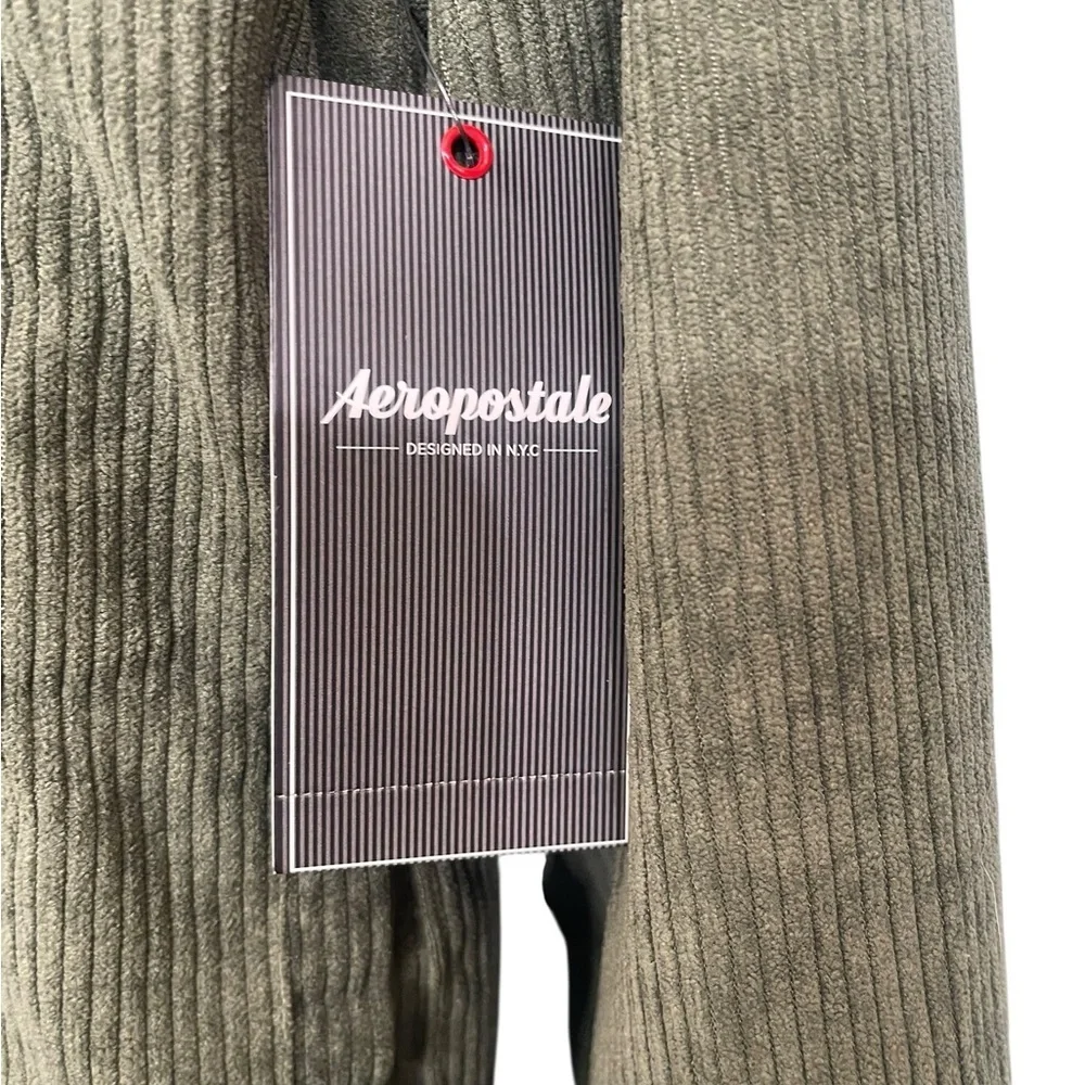 Aeropostale Men's Dark Olive Sherpa Jacket size S